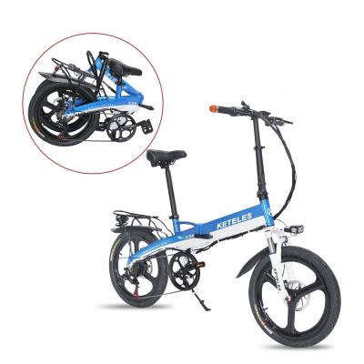 China 48V 350W 10AH Electric Bike with 20 Inch Folding Frame and 31-60km Range per Power for sale