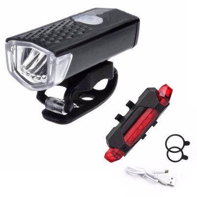 Chine Lumière avant Lumière arrière USB LED Bicicle rechargeable Bicicle Light Set pour le vélo de montagne à vendre