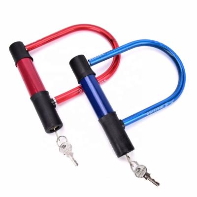 China Alta seguridad Negro Rojo Ciclismo U cadena de bloqueo para la motocicleta Ciclismo Cable Lock JWA Ulock en venta