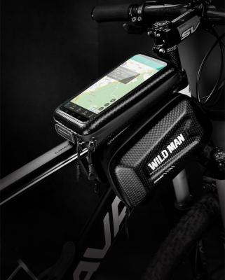 China Front Tube Frame Bike Bicycle Handlebar Bag with 1L Capacity Waterproof Phone Mount for sale