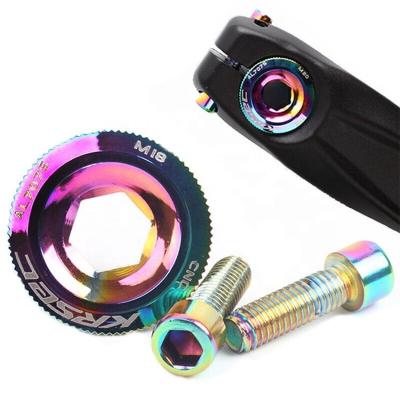 China Category CRANK 2021 Colorful Aluminum Bike Parts M18/M20 MTB Crankset Cover Screw for sale