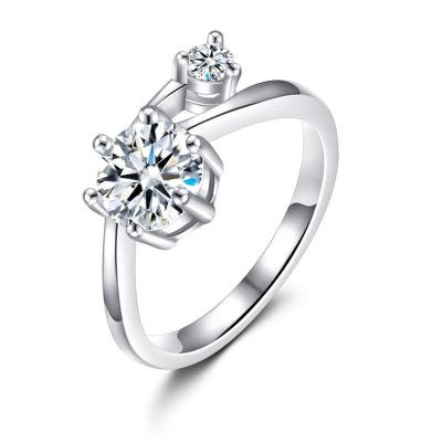 China JZ0028 FASHIONABLE Ladies Unique Prong Inlaid Engagement Wedding 5a Zircon Ring for sale