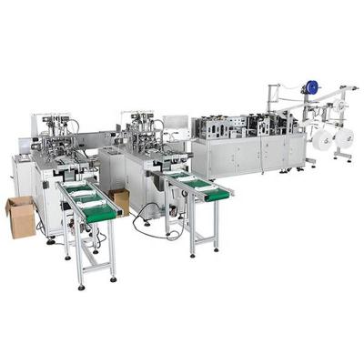 China KF94 Full Automatic Disposable Face Mask EarLoop Nonwoven Face Mask Making Machine Fish Mask Making Machine for sale