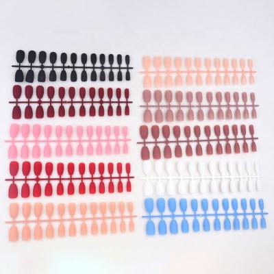 China Hot Selling Colorful DIY Nail Art Short Coffin Nail Tips Fake Nails With Big Price Press On Nails Ballet for sale