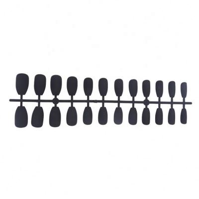 China DIY Nail Art Brand New Black Short Nail Tips Short False Nails For Wholesales Rhinestone Press On Nails for sale