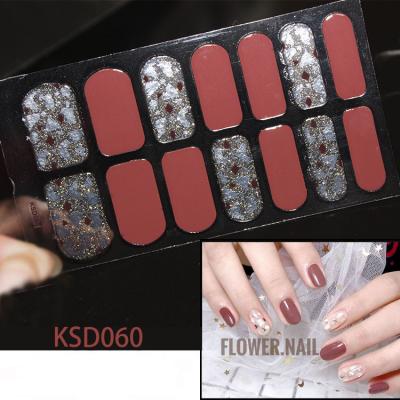 China NAIL Hot Sale 14pcs Nail Art Sticker Wholesale Nail Patch In Stock for sale