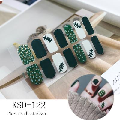 China Free Samples Nail Art Finger Application Yiwu Nail Polish Stickers Gold Stickers 14 Pcs/Set Foil Nail Art Stickers Good Quality for sale