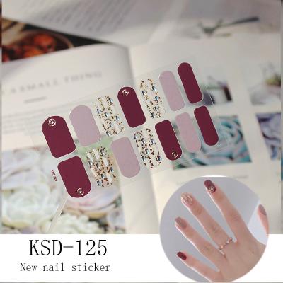 China 2020 New Arrival Nail Art Nail Wrap Sticker Korea Factory Price Glitter 3d Nail Tattoo Sticker For Girls for sale