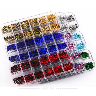 China Easy Apply Factory Glass Stone Nail Rhinestone Picker With Low Price Mixed Sizes 3D Nail Art Decoration for sale