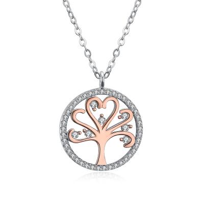 China Custom Hot Selling 2SHE Religious CZ Jewelry Necklace Making Tree Of Life for sale