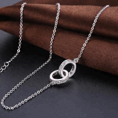 China Women's Jewelry Wholesale CLASSIC 925 Sterling Silver Cz Necklace for sale