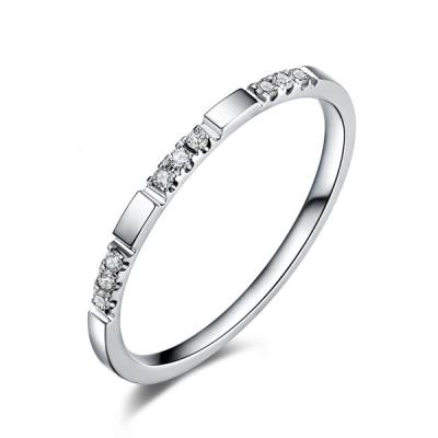 China Silver High Quality White Gold Plated 925 Sterling Silver Ring for sale