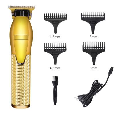 China Safe Rechargeable Hair Cutting Machine Gold Cordless Hair Trimmer à venda