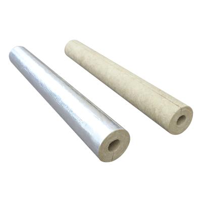 China Fireproof Insulated Mineral Wool Tube Insulation Rock Wool Pipe Cover In HVAC System for sale