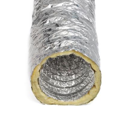 Китай Thermal Insulation Aluminum Foil And Fiberglass Insulated Flexible Duct 4