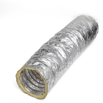 China Aluminum Foil And Fiberglass Insulated Flexible Duct For Thermal Insulation en venta