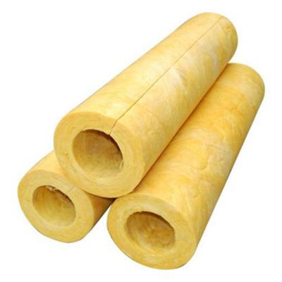 China Industrial Hot Steam Pipeline Insulation Fireproof Glass Wool Pipe / Tube Insulation for sale