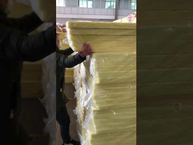 Glass wool slab