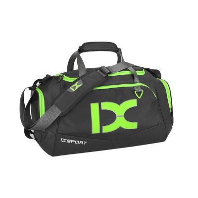 China Custom Fashion Logo 30-35L Neoprene Duffel Bag 100% Polyester Girls Women Green Gym Bag for sale