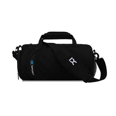 China Custom Made Private Label Foldable Barrel Bag Best Gym Travel Duffle Outdoor Gym Bag Sports Duffel Bag Black With Shoe Compartment for sale