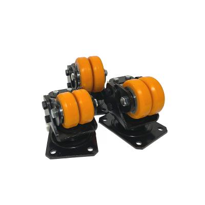 China Other AGV Heavy Duty Double Row Casters Polyurethane Swivel Casters for sale