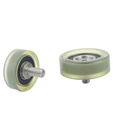 China Other Custom Plastic Coated Pulley Bearing PU Precision Technology Rubber Coated Wheel Bearing Accessories Supplier for sale