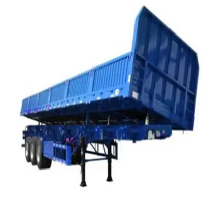 Cina Durabile 3/4 asse 50ton 45 Cbm Truck di scarico posteriore tipper semirimorchio con cilindro pesante più forte capacità di sollevamento in vendita