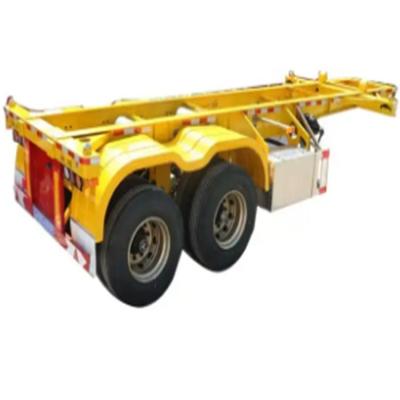 Chine HOWO 20 40 FT Container squelettique Chassis Semi-remorque 50 tonnes Haute capacité de charge Sliding Semi-remorque squelettique à vendre