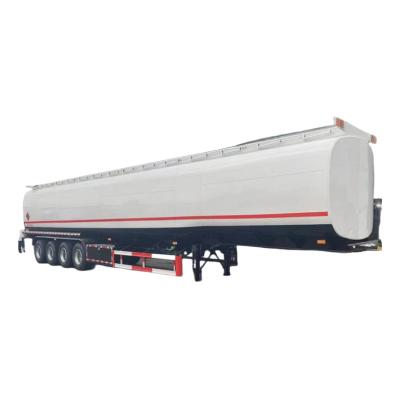 China Carbon Steel Crude Oil Diesel Fuel Tanker Semi Trailer 60000 Liters for sale