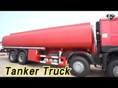 Fuel Oil Tanker Truck 8 x 4 60 Tons Stainless With Different Compartments