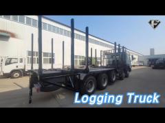 Timber Logging Truck 6 X 4 16 Wheel 3 Axles Diesel 400HP For Wood Transportation