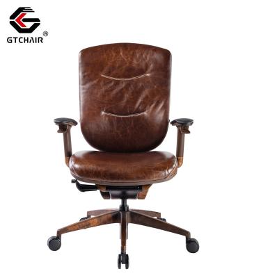 China Retro Executive Leather Ergonomic Chair GTCHAIR Chair for sale