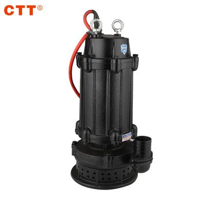 China Cast iron/stainless steel sewage pump wq series built-in sewage pump submersible non clogging sewage pump for dirty water for sale