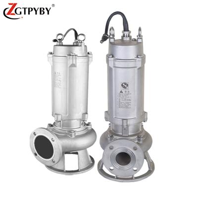 China Sewage Cutter Pump Submersible Stainless Steel Sewage Pump Sewage Pump Single Channel Centrifugal Impeller Sewage Pump for sale