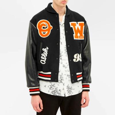 China OEM color patchwork chenille embroidery varsity bomber QUICK DRY custom varsity jacket for men for sale