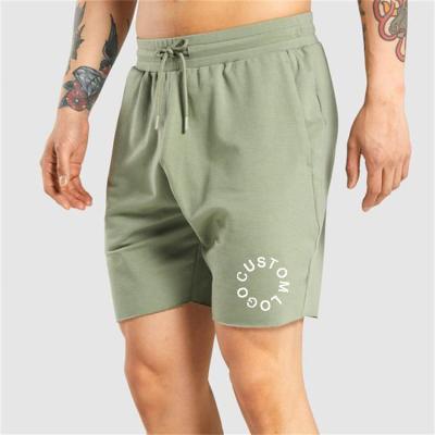 China OEM Summer Anti-Wrinkle Custom Logo Embroidery High Waist Gym Sports Workout Running Sweat Shorts For Men for sale