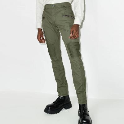 China Custom OEM Anti-Wrinkle Design Casual Ribbed Cargo Track Skinny Knee Pants With Two Pockets for sale