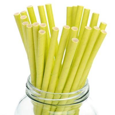 China Biodegradable Party Accessories Paper Straws Set Drinking Straws Gold Colored for sale