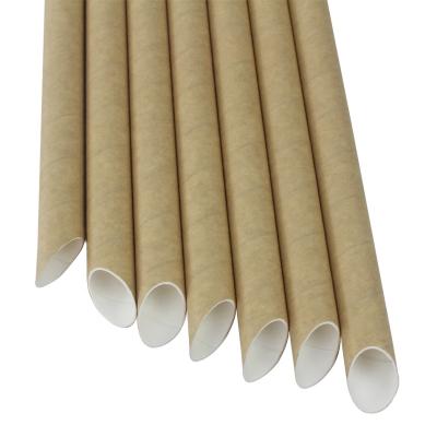 China Christmas Decoration Supplies Wholesale 12*230mm Eco Bubble Tea Paper Biodegradable Sharp-end Straw From Manufacturer for sale