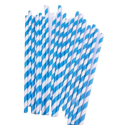 China Disposable Eco-Friendly Biodegradable Individual Wrap Colorful Paper Drinking Straw for sale