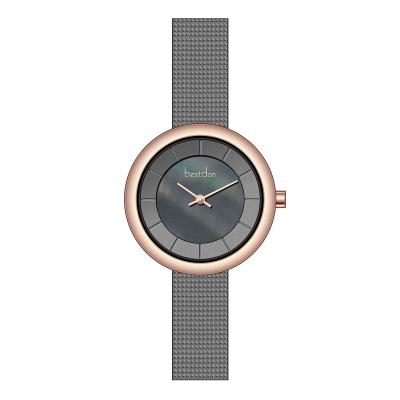 China Water Resistant Gold Thinner Stainless Steel Strap Smallest Stainless Steel Case Women Watches for sale