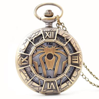 China Non-specific custom logo small MOQ case unisex quartz alloy accept gold antique pocket watch for sale