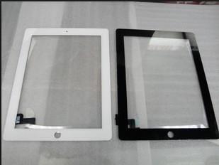 China iPad 3 Touch Screen Digitizer Panel Glass Assembly with Adhesive And Button Black&white for sale