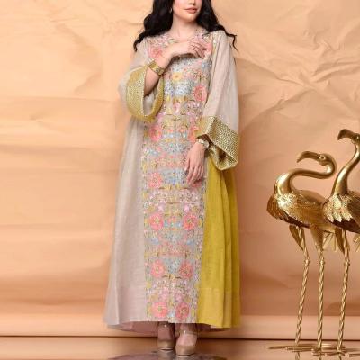 China Dubai Turkey Abaya Middle East Muslim Arab Islamic Ladies Fashion Anti-Static Dress Elegant Moroccan Kaftan Women Dresses for sale