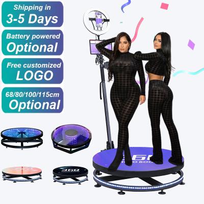 China 360 Rotation Photo Booth With Stand Booth Vending Machines Selfie Platform Ipad Rotating Video Photo Booth SLPH-003 for sale