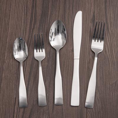 China Sustainable Eco Friendly Cutlery Fork Spoon Set 18/0 Stainless Steel 18 10 Flatware Set for sale