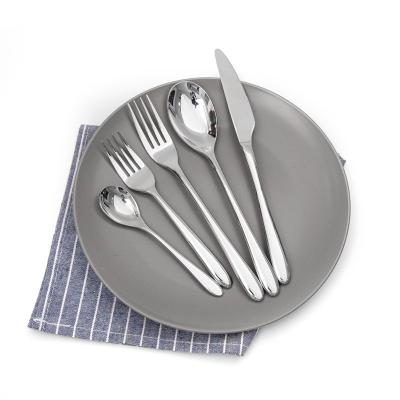 China Viable High Quality 304 Stainless Steel Silverware Flatware Flatware Set Spoon Fork Knife for sale