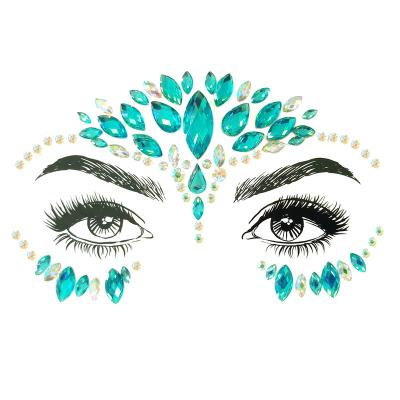 China Temporary Face Gem Jewels Rave Face Gem Eye Body Jewel Rhinestone Crystal Stickers For Rave Party for sale