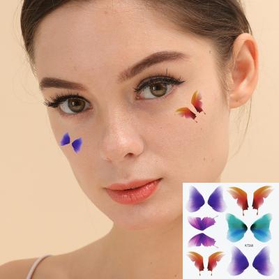 China Temporary Tattoos Body Hand Face Wrist Art Butterfly Tattoo Water Transfer Sticker Fashion Temporary Tattoo for sale