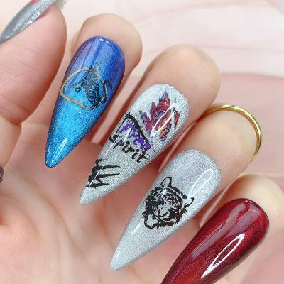 China Temporary Water Transfer Fashion Nail Stickers Factory Nail Arts Nail Wraps Water Transfer Decals for sale